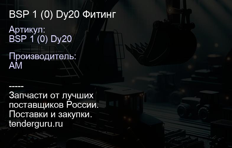 BSP 1 (0) Dy20 Фитинг | купить запчасти